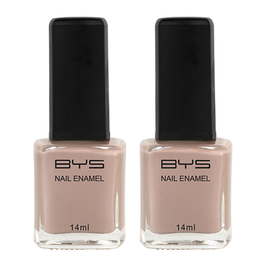 BYS Tempting Taurus Nail Polish Enamel Lacquer Gloss Quick Drying 14ml Grey (2 Pack)