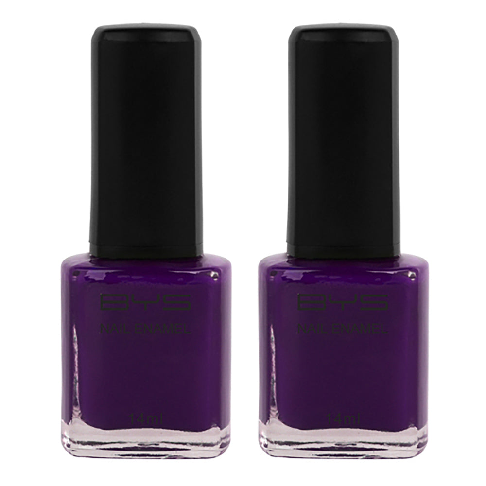 BYS 14ml Nail Polish a Grape Fit Purple (2 Pack)