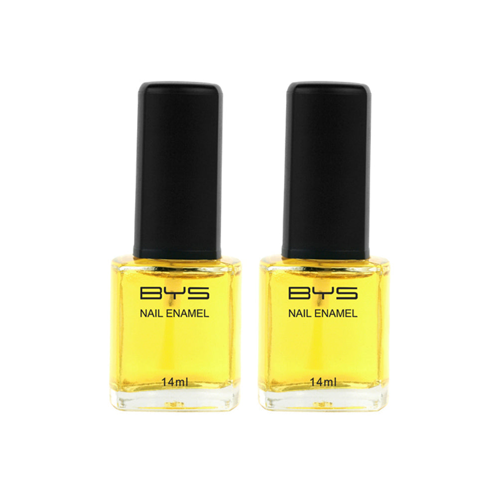 BYS Nail Hardener Nail Polish Enamel Lacquer Gloss Quick Drying 14ml Clear (2 Pack)