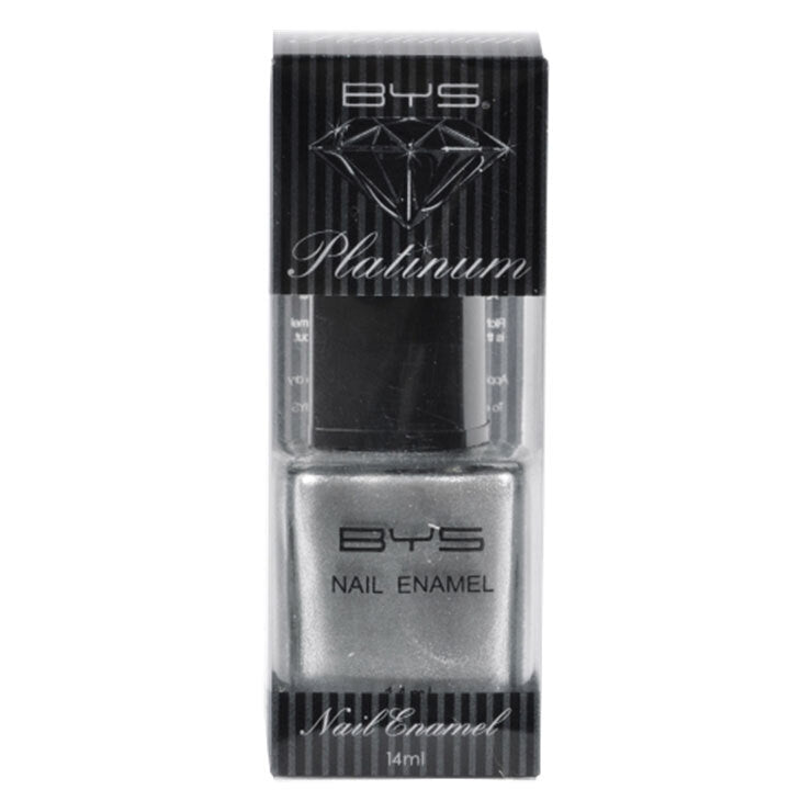 BYS 14ml Nail Polish Platinum Metallic Silver (2 Pack) — image 2