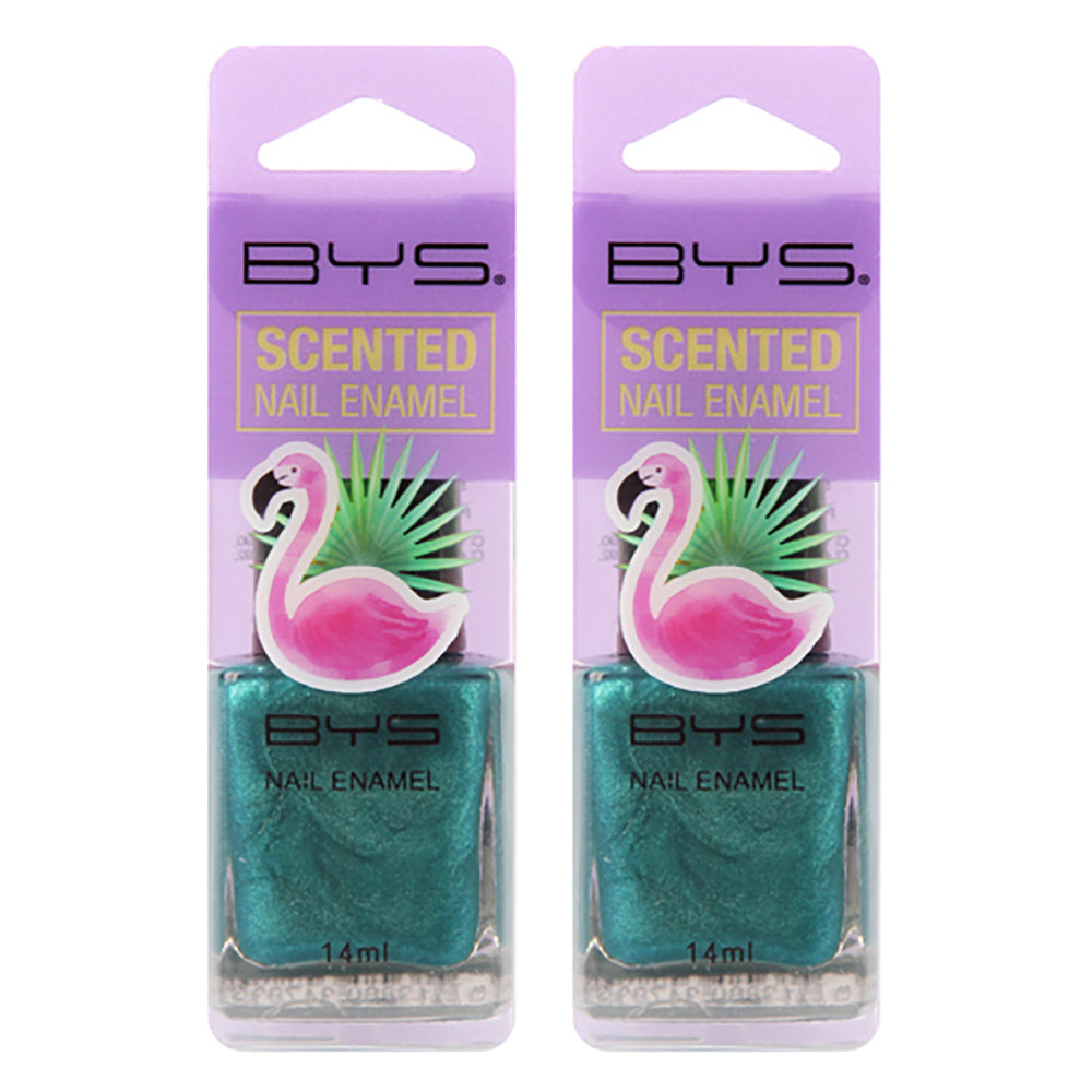 BYS 14ml Nail Polish Scented Tropical Green (2 Pack)