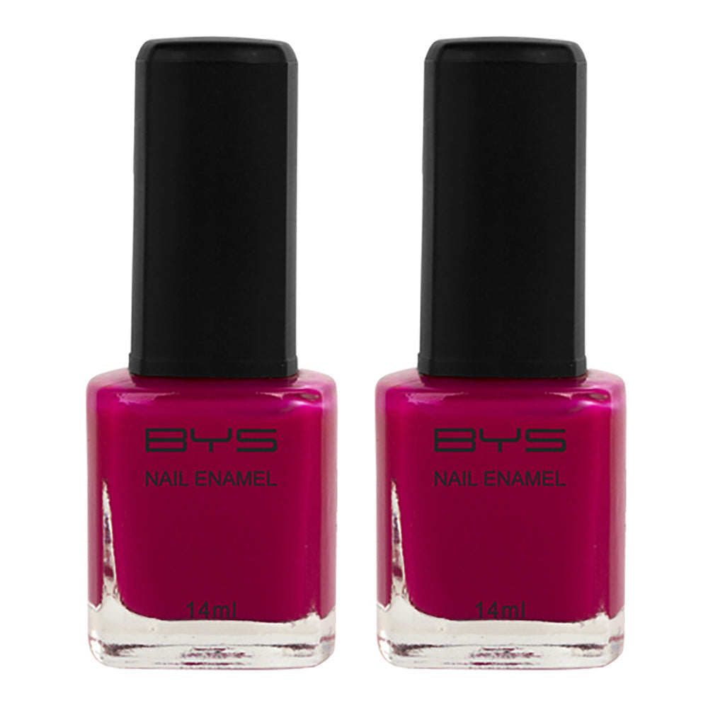 BYS 14ml Nail Polish Dahlia Blooms Pink (2 Pack)