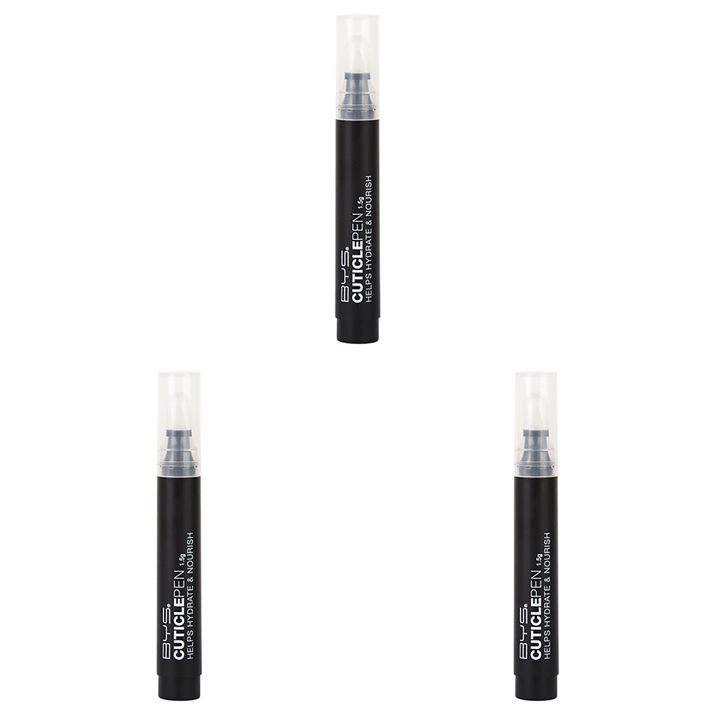 BYS Cuticle Pen Oil Based Nourish Safflower Seed/Sweet Almonds Oil 1.5g (3 Pack)