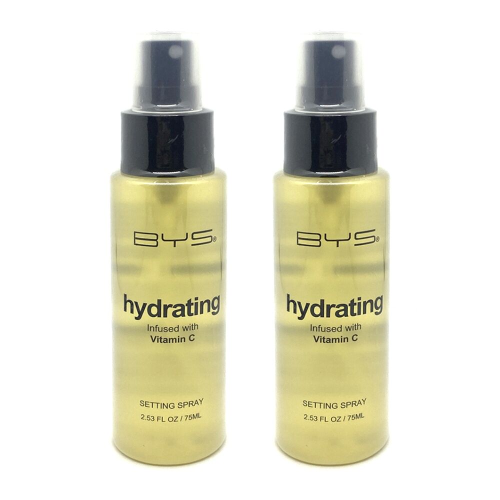 BYS Hydrating Face Makeup 75ml Setting Spray Lightweight Mist w/ Vitamin C (2 Pack)