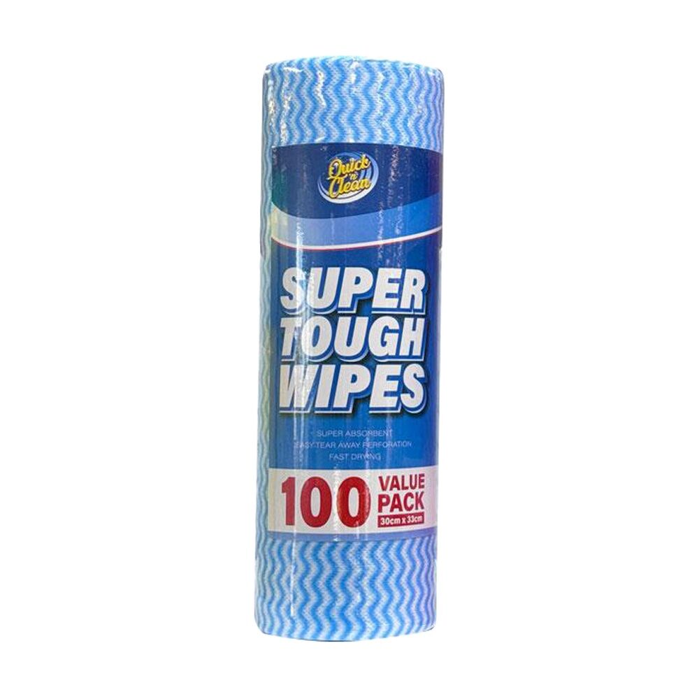 Quick N Clean 100PK Quick N Clean Super Tough Heavy Duty Cleaning Wipes 30x33cm Assorted (6 Pack) — image 2