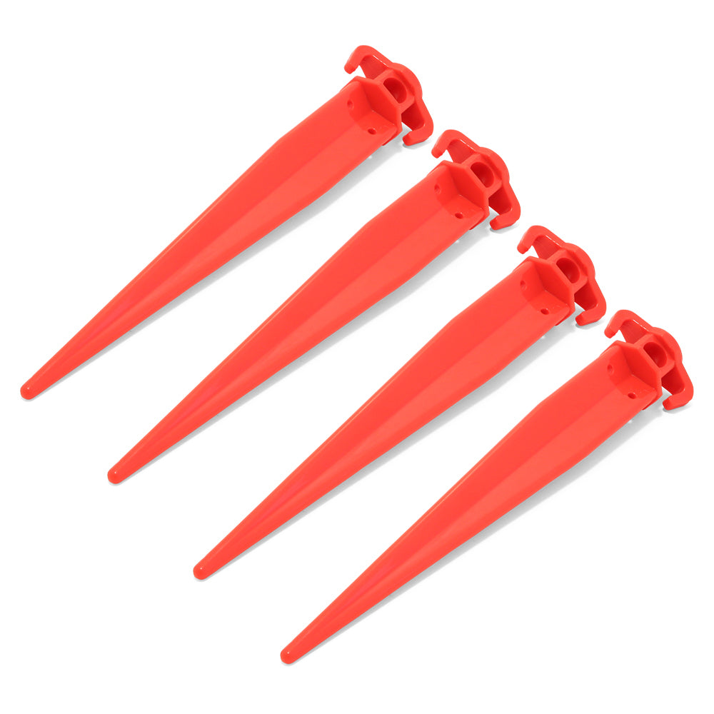 Coghlans Camping/Outdoor 28cm Ground Spike Tent Peg - Red (4 Pack)