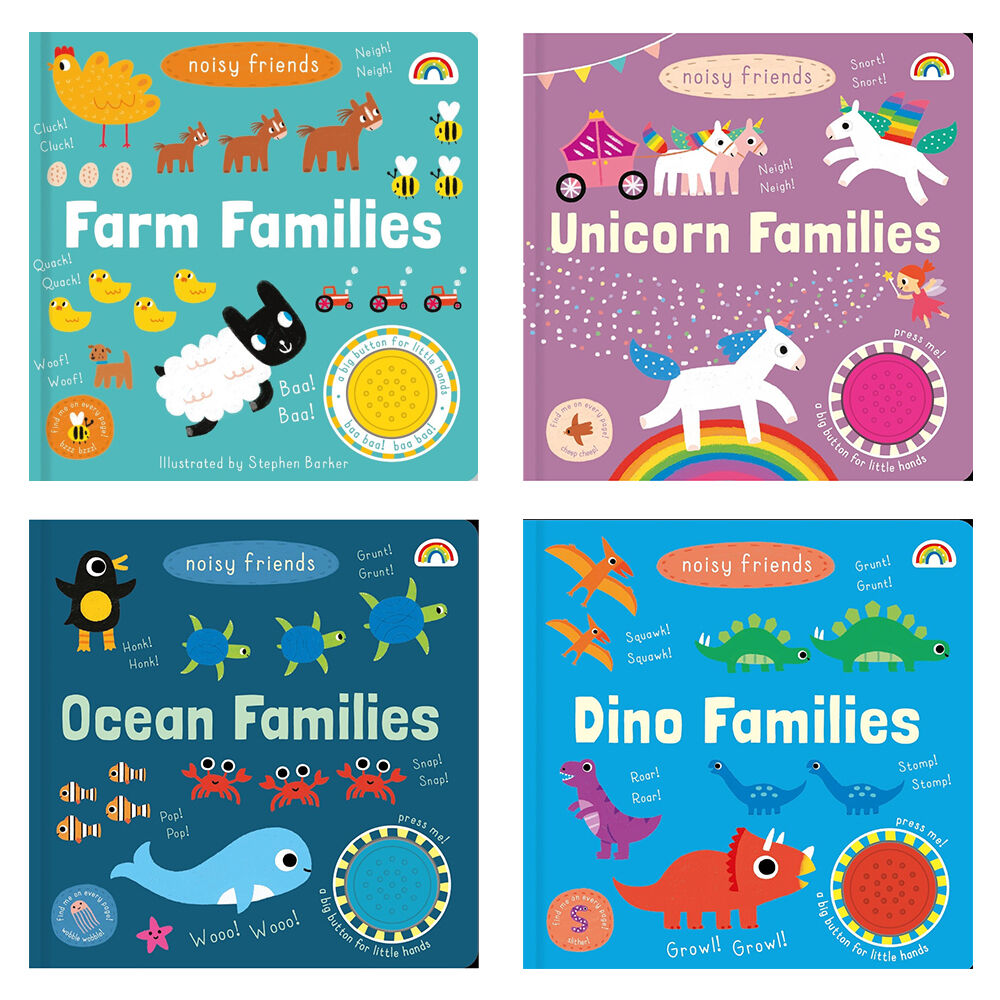 Really Decent Books 3y+ Kids's Interactive Book Noisy Friends (4 Pack)