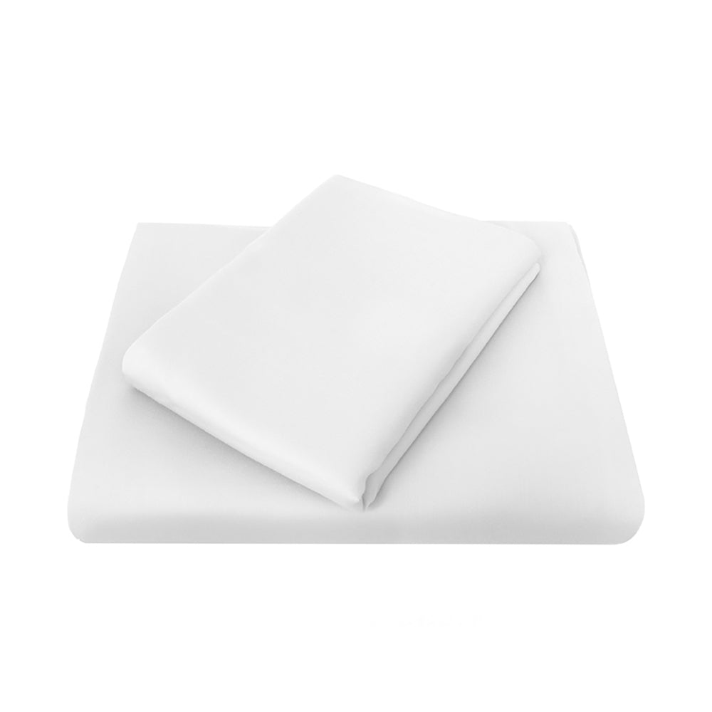 Bambury Size Single Bed Chateau Flat Sheet White Ultra Soft Home Bedding
