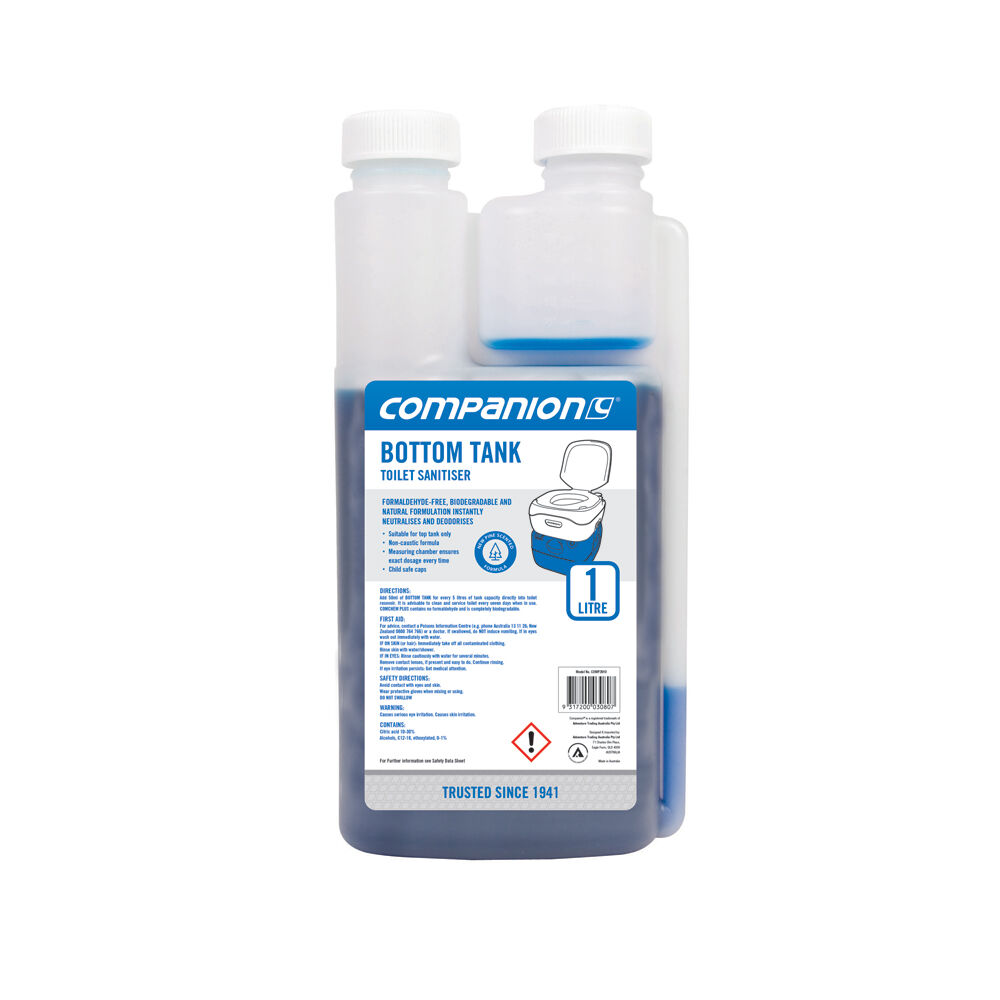 Companion Toilet Chemical Bottom Tank 1L Portable Toilet Cleaner/Sanitiser (2 Pack) — image 2
