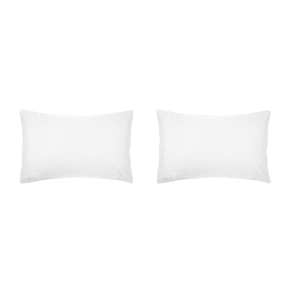 Bambury Home Living Decorative Std Chateau Pillowcase White Woven 48 x 73cm (2 Pack)