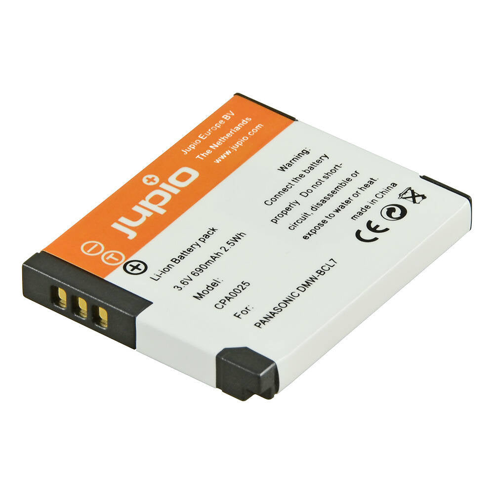 Jupio Li-Ion 3.6V 690mAh Rechargeable Battery For Panasonic DMW-BCL7 Camera (2 Pack) — image 2