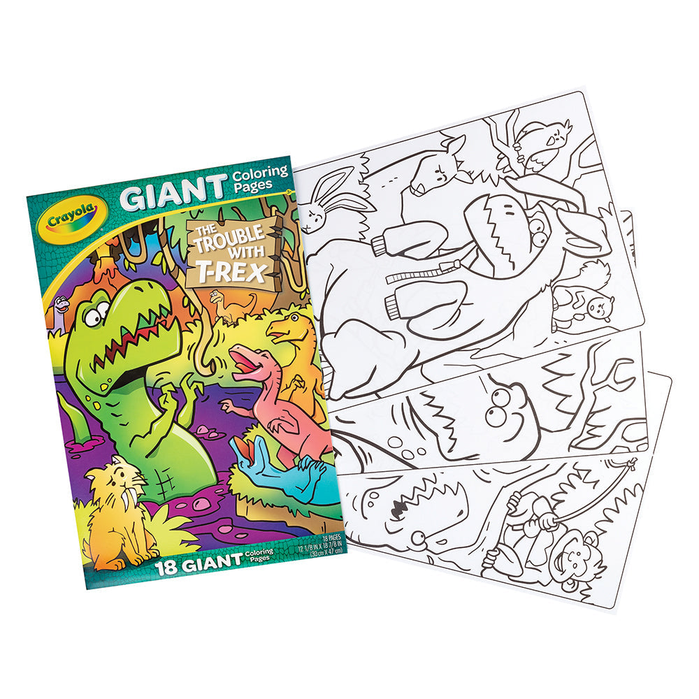 Crayola Creative Giant Colouring Page Foldalope T-Rex The Trouble with T-Rex (3 Pack) — image 4