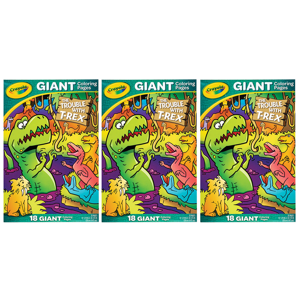 Crayola Creative Giant Colouring Page Foldalope T-Rex The Trouble with T-Rex (3 Pack)