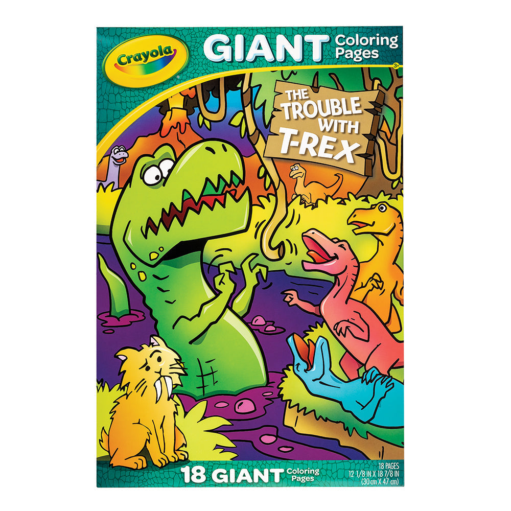 Crayola Creative Giant Colouring Page Foldalope T-Rex The Trouble with T-Rex (3 Pack) — image 2