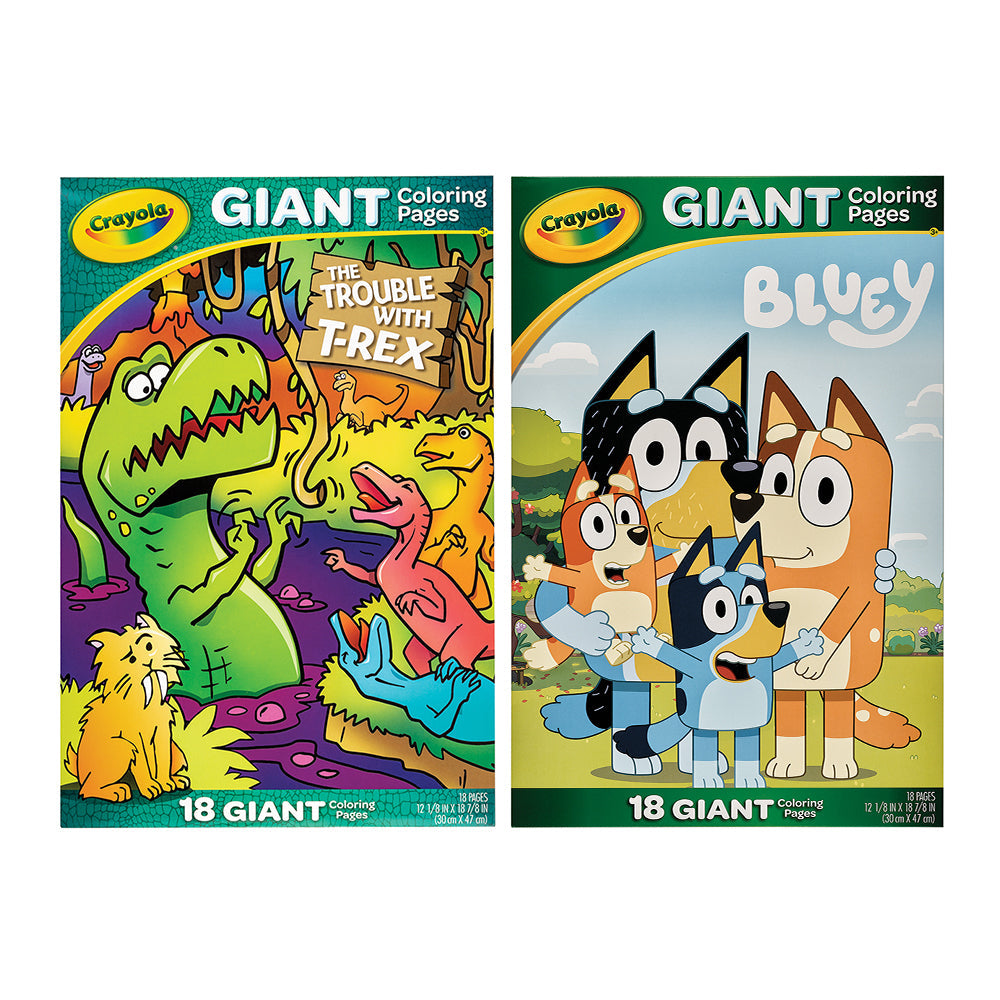 Crayola Creative Giant Colouring Page Foldalope Bluey & T-Rex Combo 36m+
