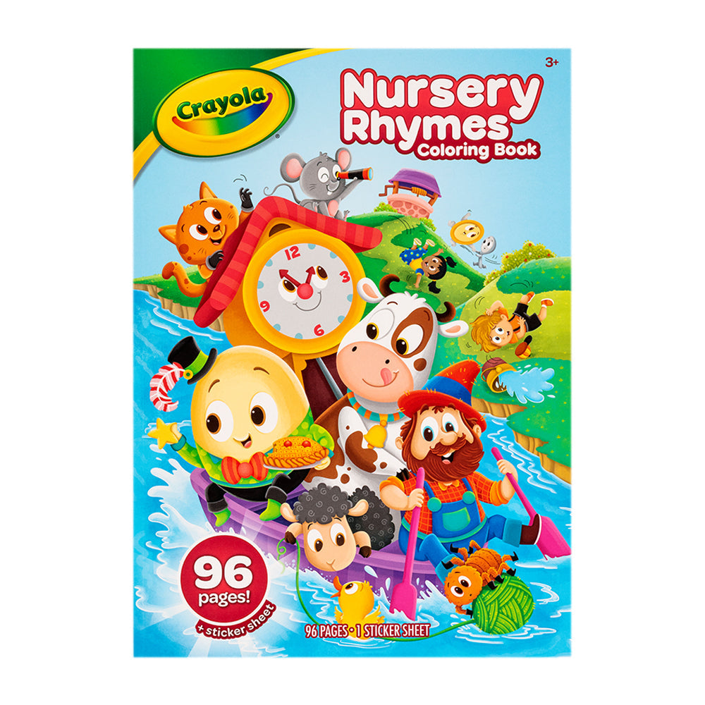 Crayola Kids/Childrens 96 Page Nursery Rhymes Colouring Book w/Stickers 36m+