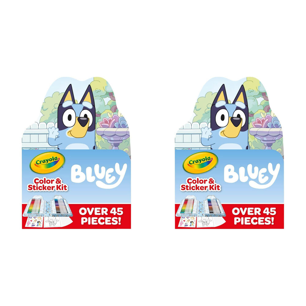 Crayola Color & Sticker Art & Craft Kit Markers/Pages/Stickers Bluey 4y+ (2 Pack)