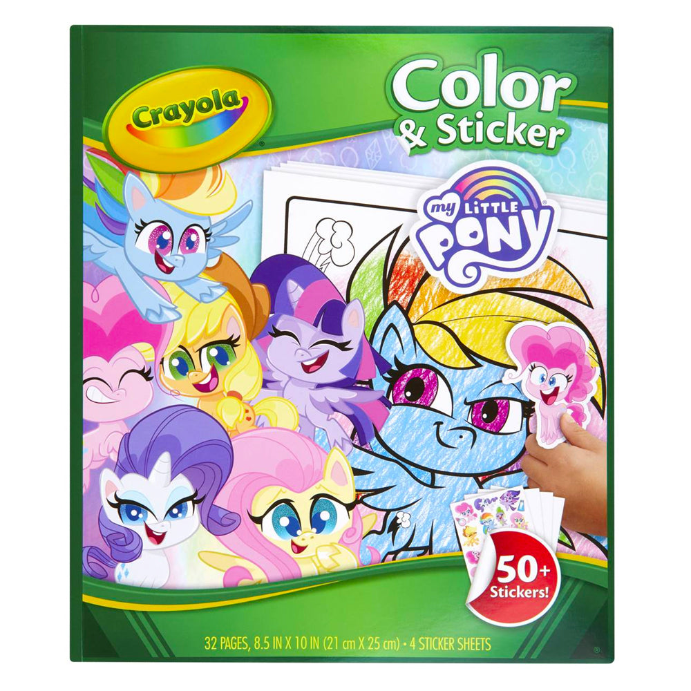 Crayola Kids/Childrens Creative Colour/Sticker Activity Book My Little Pony 36m+