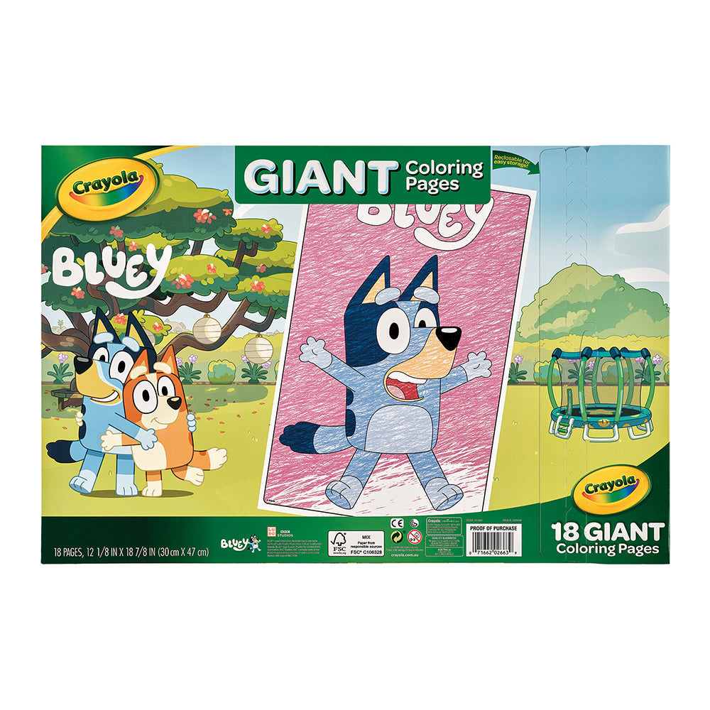 Crayola Kids/Childrens Creative Giant Colouring Page Foldalope Bluey 36m+ (3 Pack) — image 3