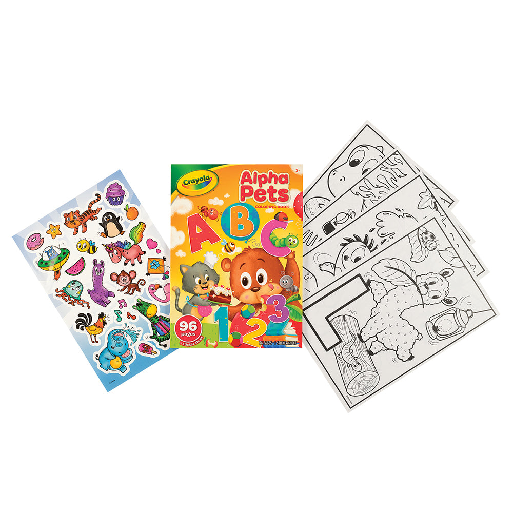 Crayola Kids/Childrens Creative Art/Draw 96 Page Alpha Pets Coloring Book 36m+ — image 3