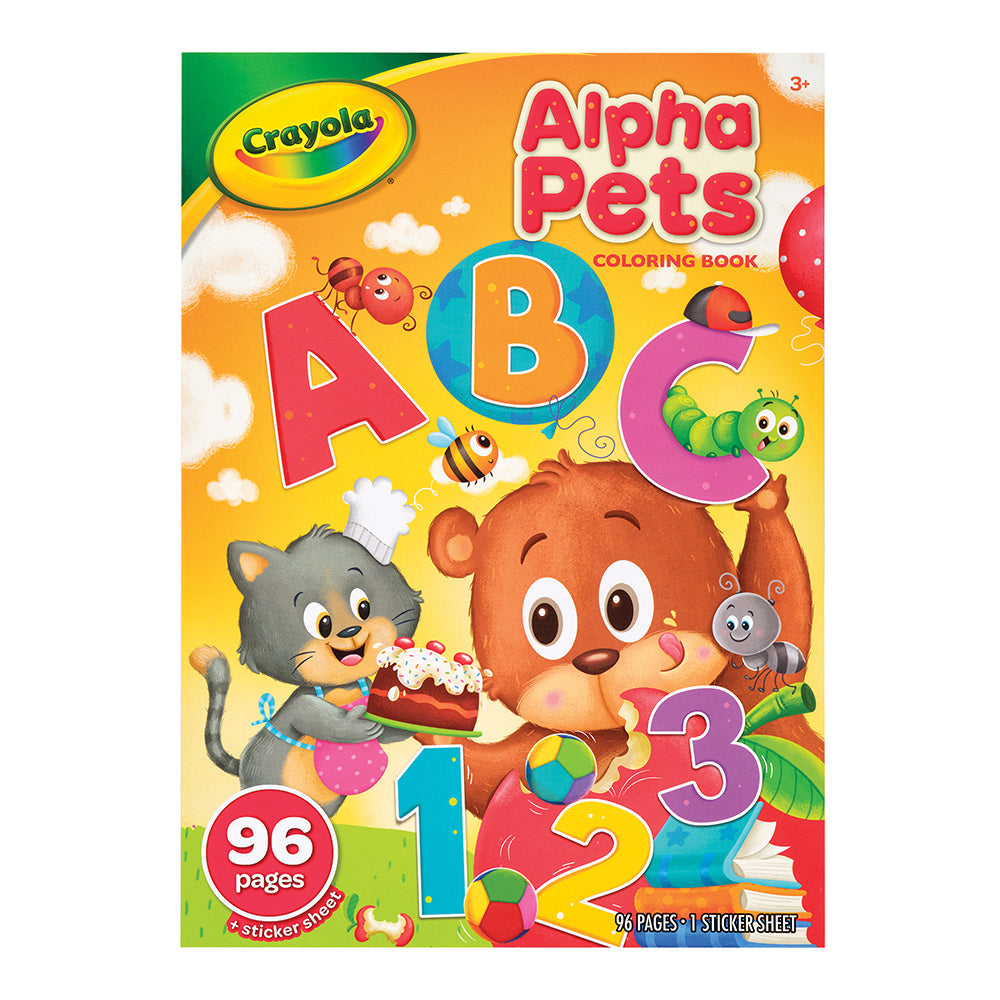 Crayola Kids/Childrens Creative Art/Draw 96 Page Alpha Pets Coloring Book 36m+