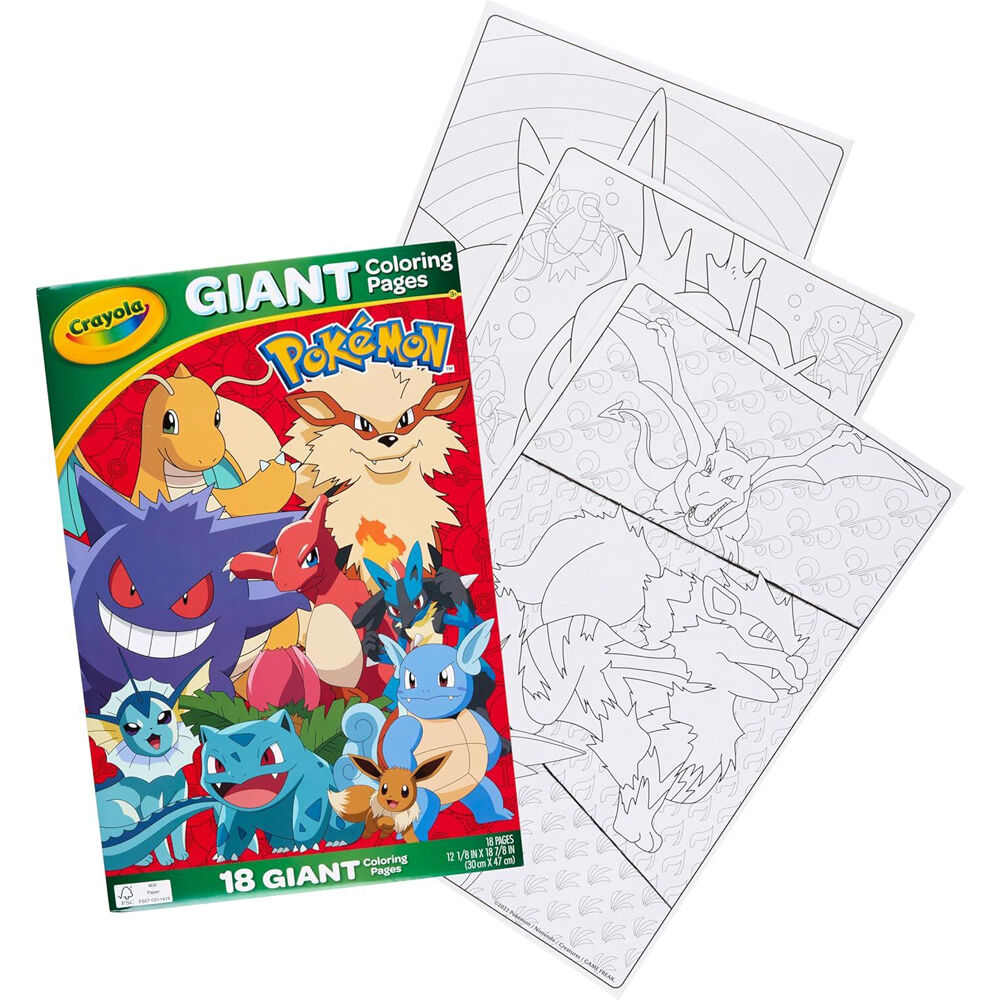 Crayola Pokemon Giant Colouring Pages 30x47cm Craft Kit Kids/Children 3y+ — image 2