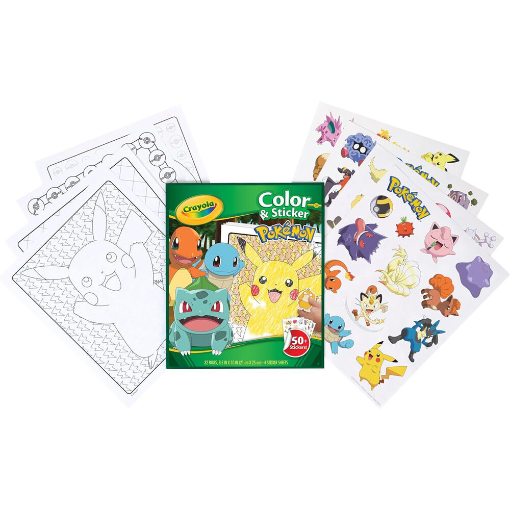 Crayola Colour & Sticker Activity Book Craft Kit Pokemon Kids/Children 3y+ (4 Pack) — image 3