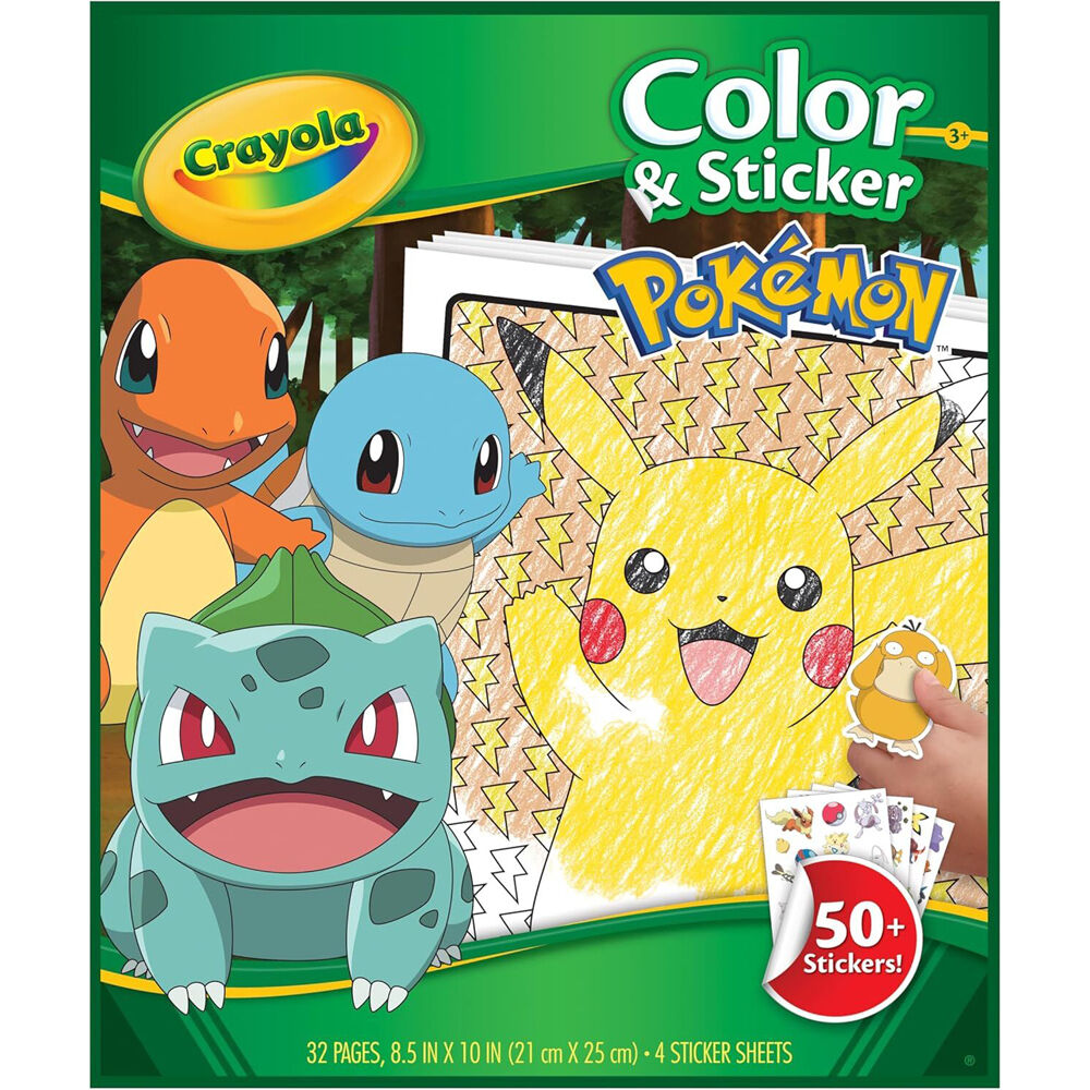 Crayola Colour & Sticker Activity Book Craft Kit Pokemon Kids/Children 3y+ (8 Pack) — image 2