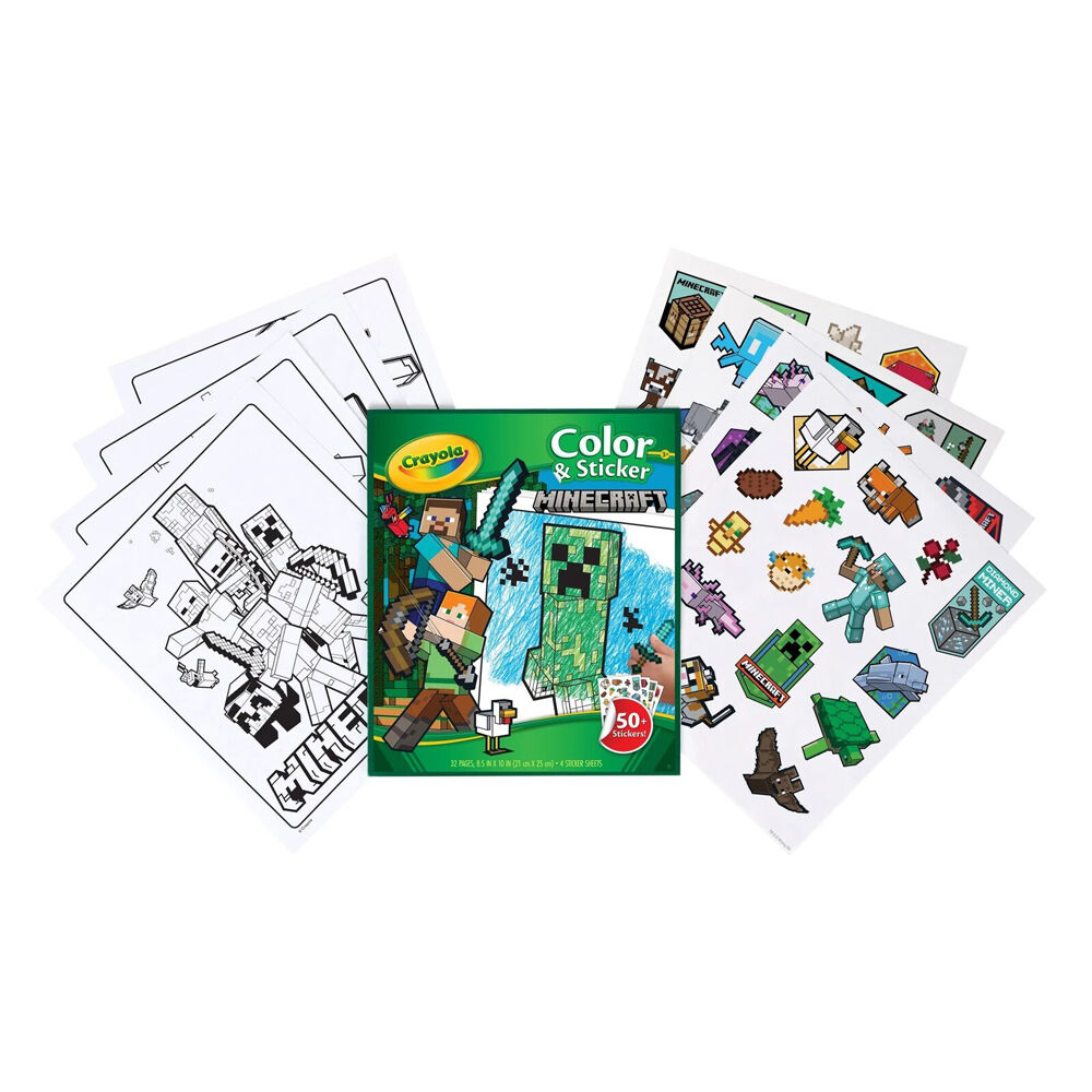 Crayola Colour & Sticker Activity Book Craft Kit Minecraft Kids/Children 3y+ — image 2