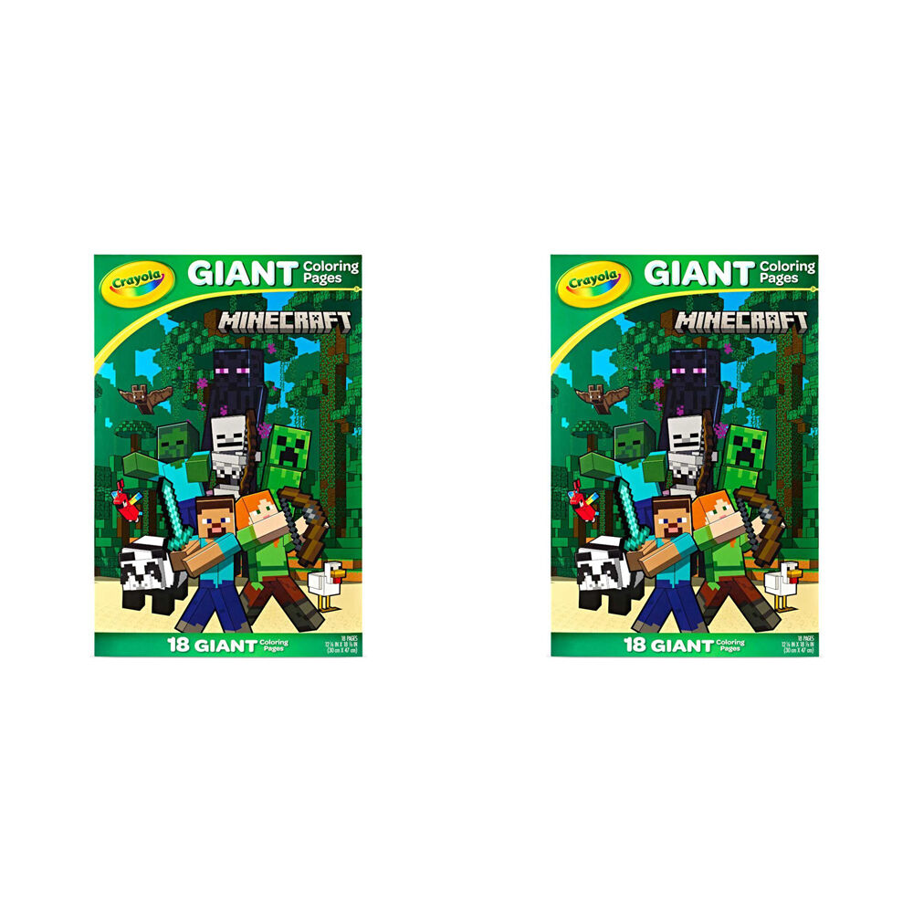 Crayola Minecraft Giant Colouring Pages 30x47cm Craft Kit Kids/Children 3y+ (2 Pack)