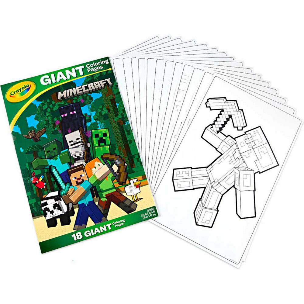 Crayola Minecraft Giant Colouring Pages 30x47cm Craft Kit Kids/Children 3y+ — image 2