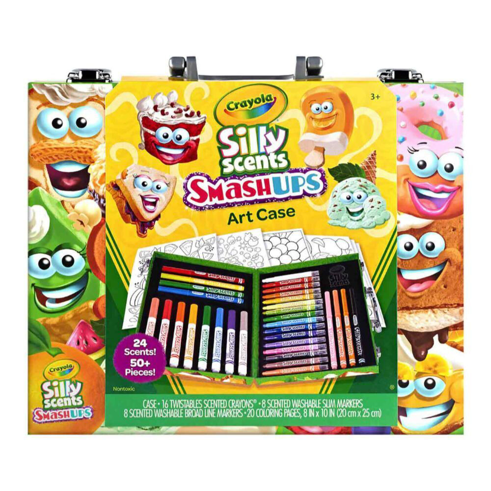 Crayola Silly Scents Smashups Art Case Markers/Crayons/Pages Kids 3y+ (50 Pieces)