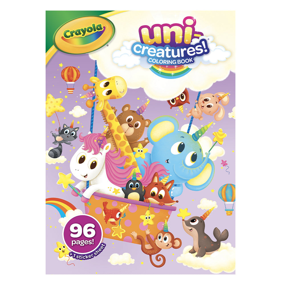 Crayola 96 Pages Crayola Colouring Book Uni-Creatures Activity Picture Book Kids 3y+