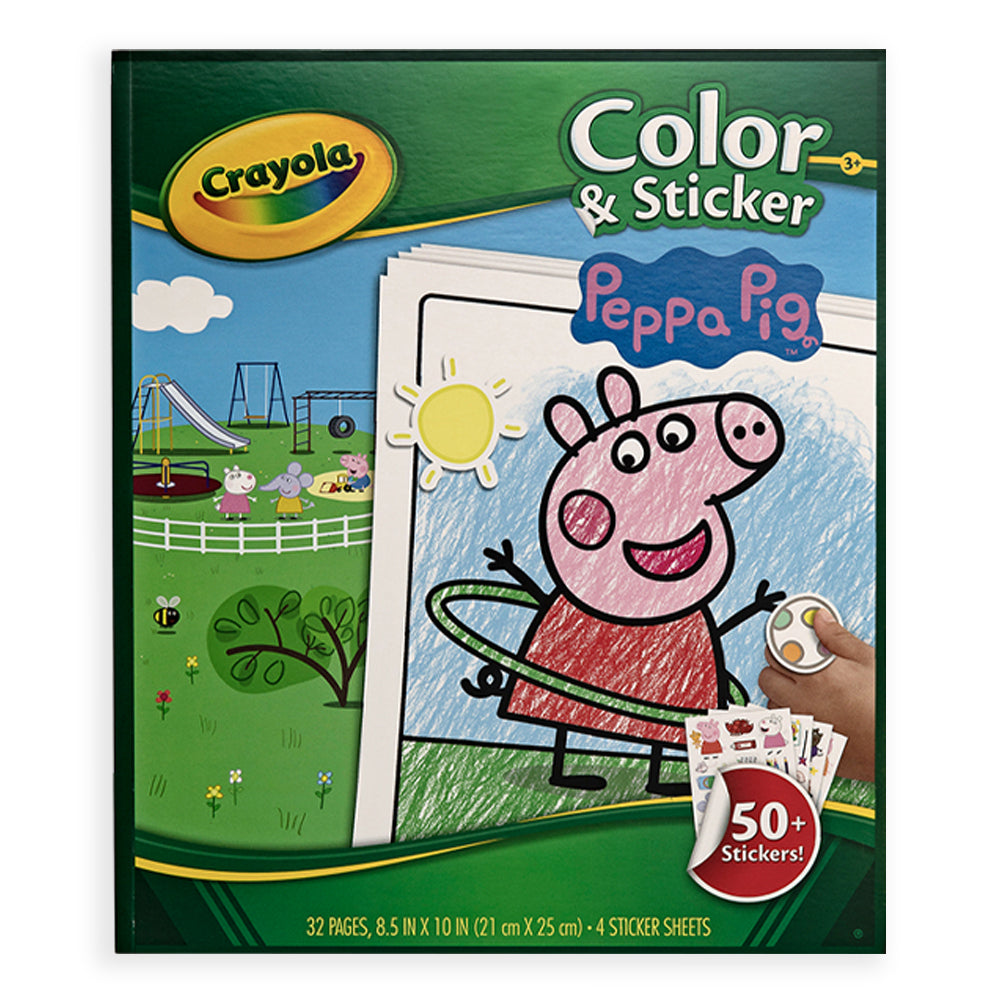 Crayola 32pg Crayola Peppa Pig Colour Sticker Activity Picture Book Kids/Children 3y+