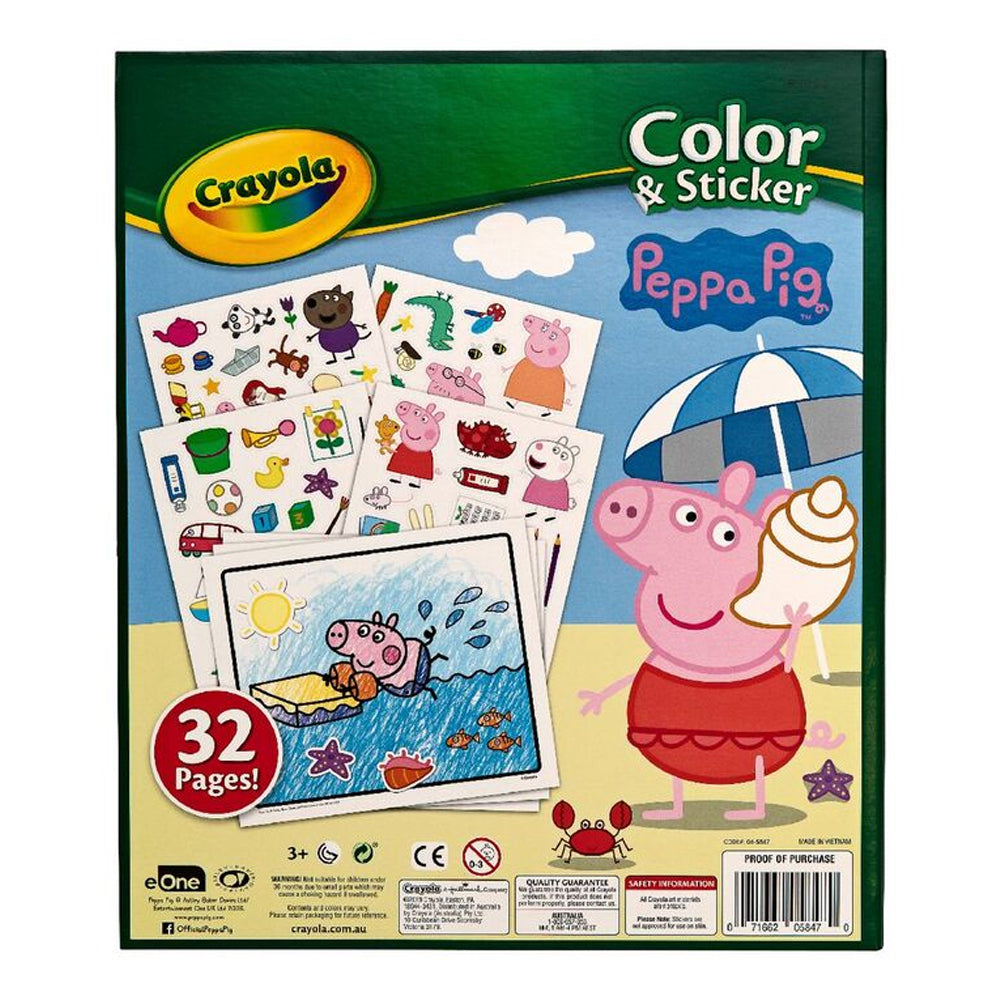 Crayola 32pg Crayola Peppa Pig Colour Sticker Activity Picture Book Kids/Children 3y+ — image 2
