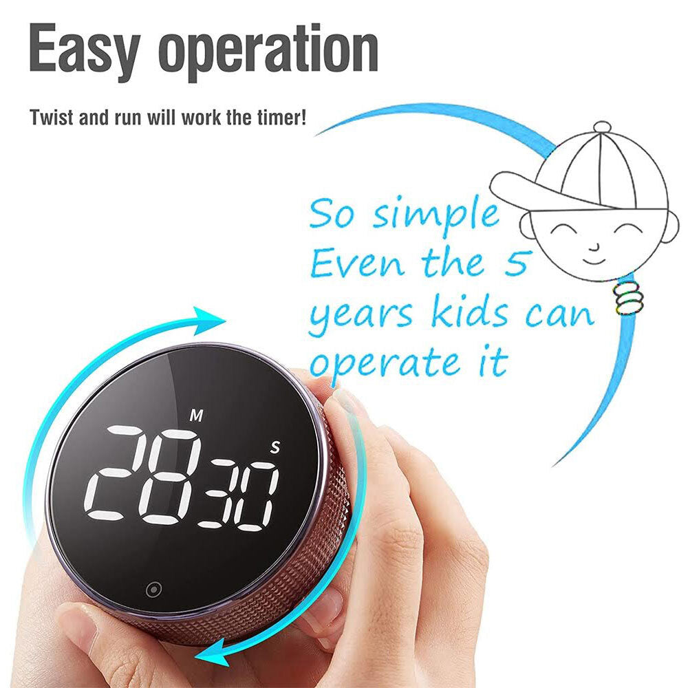 Sansai LED Digital Timer/Alarm Brightness/Volume Adjustable Sleep/Cooking Black — image 4