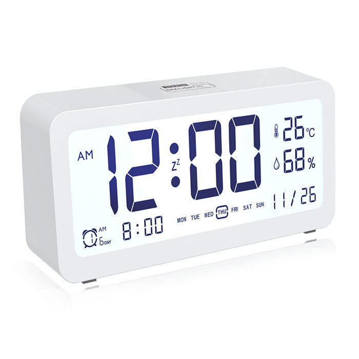 Sansai LED LCD Digital 12/24h Alarm Snooze Clock Date Temperature 5.2 Inch — image 3