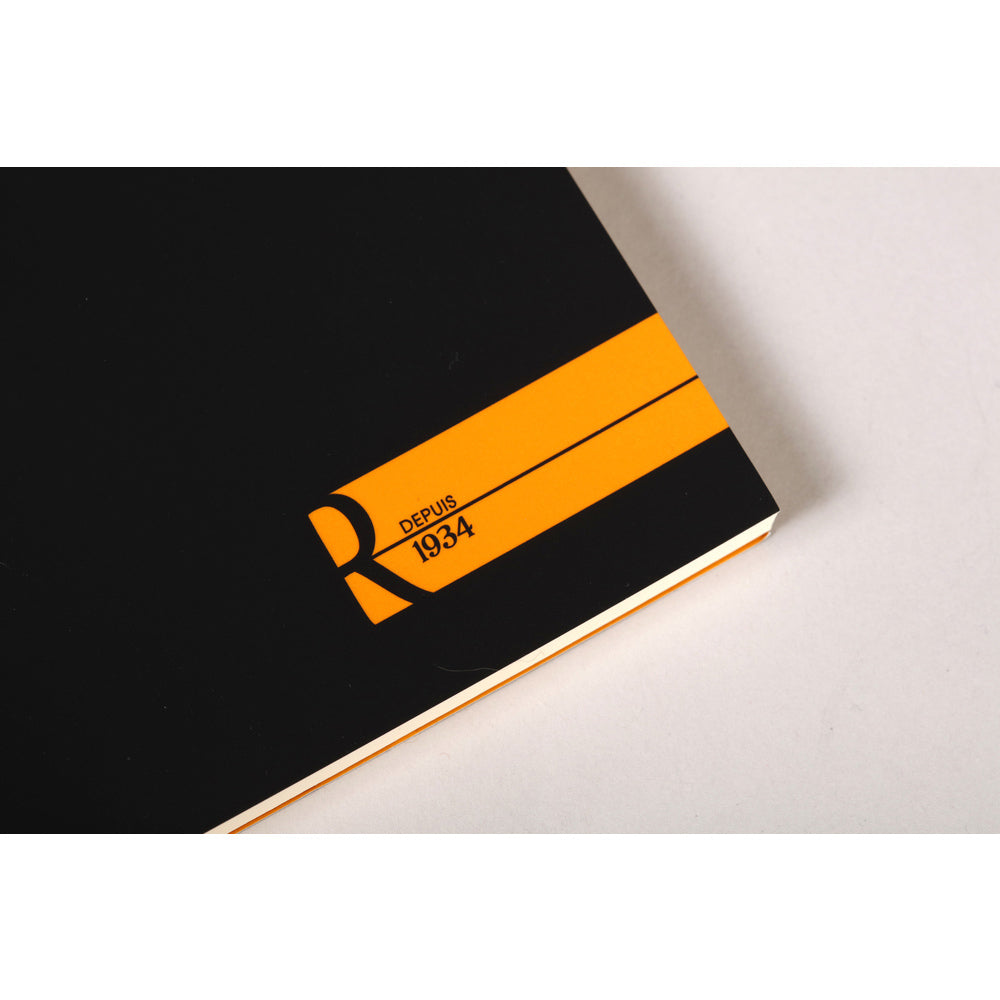 Rhodia Premium R No12 Top Stapled Pocket Notepad Office Stationery Plain Black — image 4
