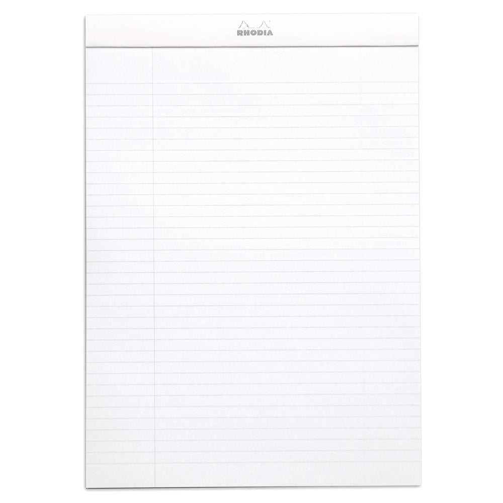 Rhodia No.18 Top Stapled A4 Notepad Office Stationery Ruled w/ Margin White — image 2
