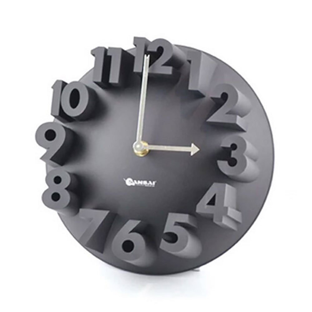 Generic 3D Artistic Wall Clock 22cm x 8cm Time/Quartz/Analogue Home/Room Decor Assorted