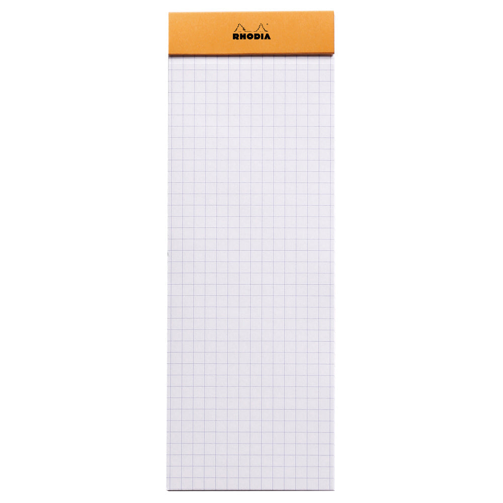 Rhodia No.8 Top Stapled List Notepad Office Stationery Note Pad 5x5 Grid Orange — image 2