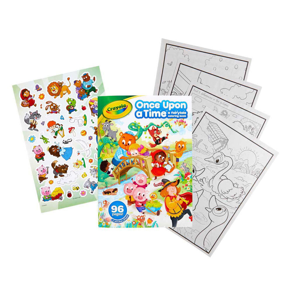 Crayola 96-Page Fairytales Colouring Art Book w/ Stickers For Kids 3+ (6 Pack) — image 2