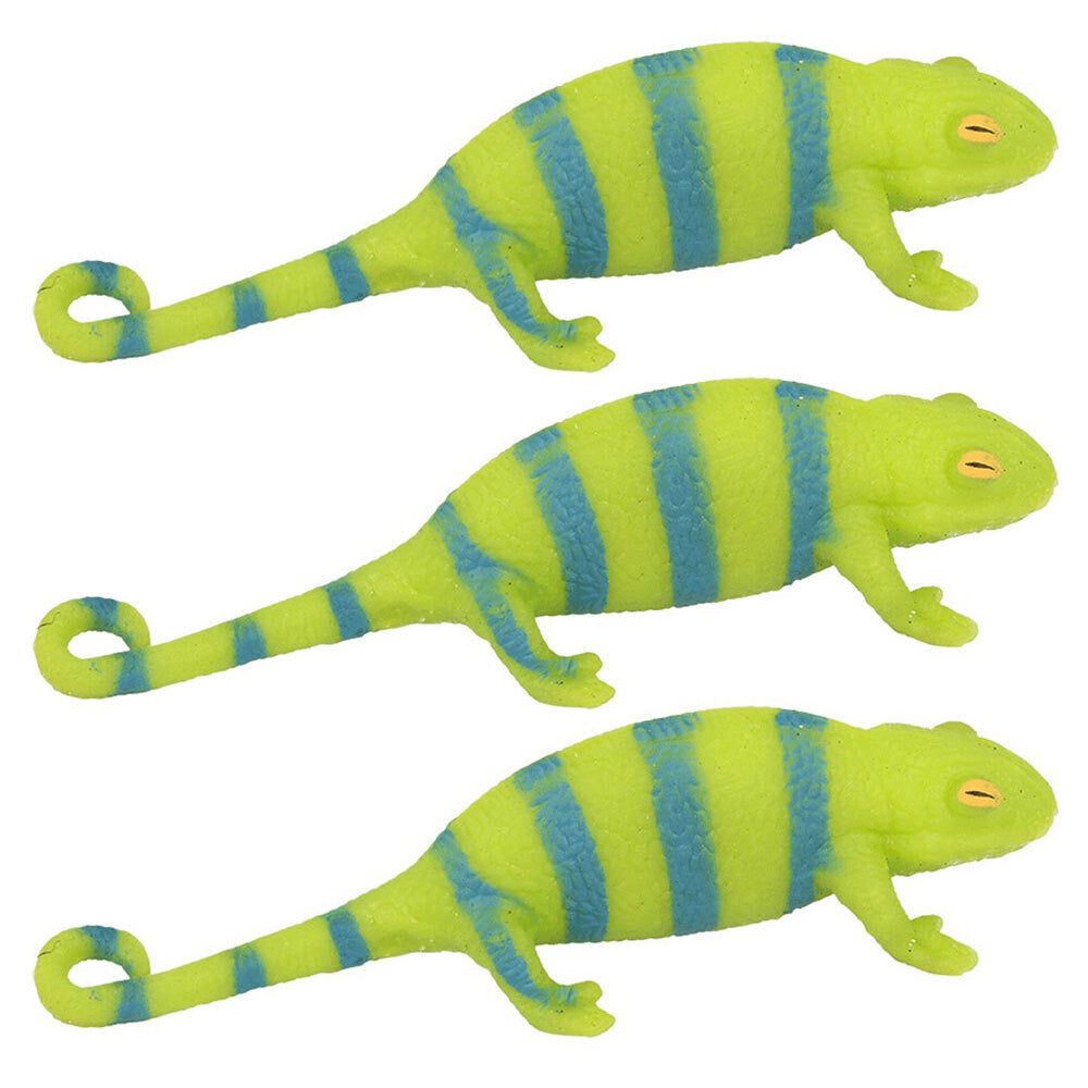 Fumfings Animal Stretchy Beanie 20cm Chameleon Trick Toys Children 3y+ Green (3 Pack)