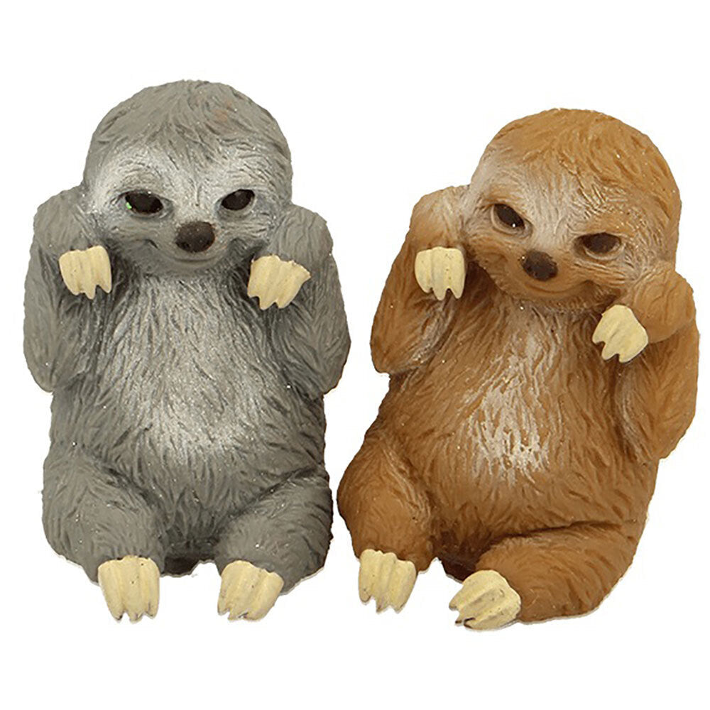 Fumfings Novelty Cute Beanie Sloth 8cm Animal Stretchy Toys Kids/Children 0m+ (2 Pack)