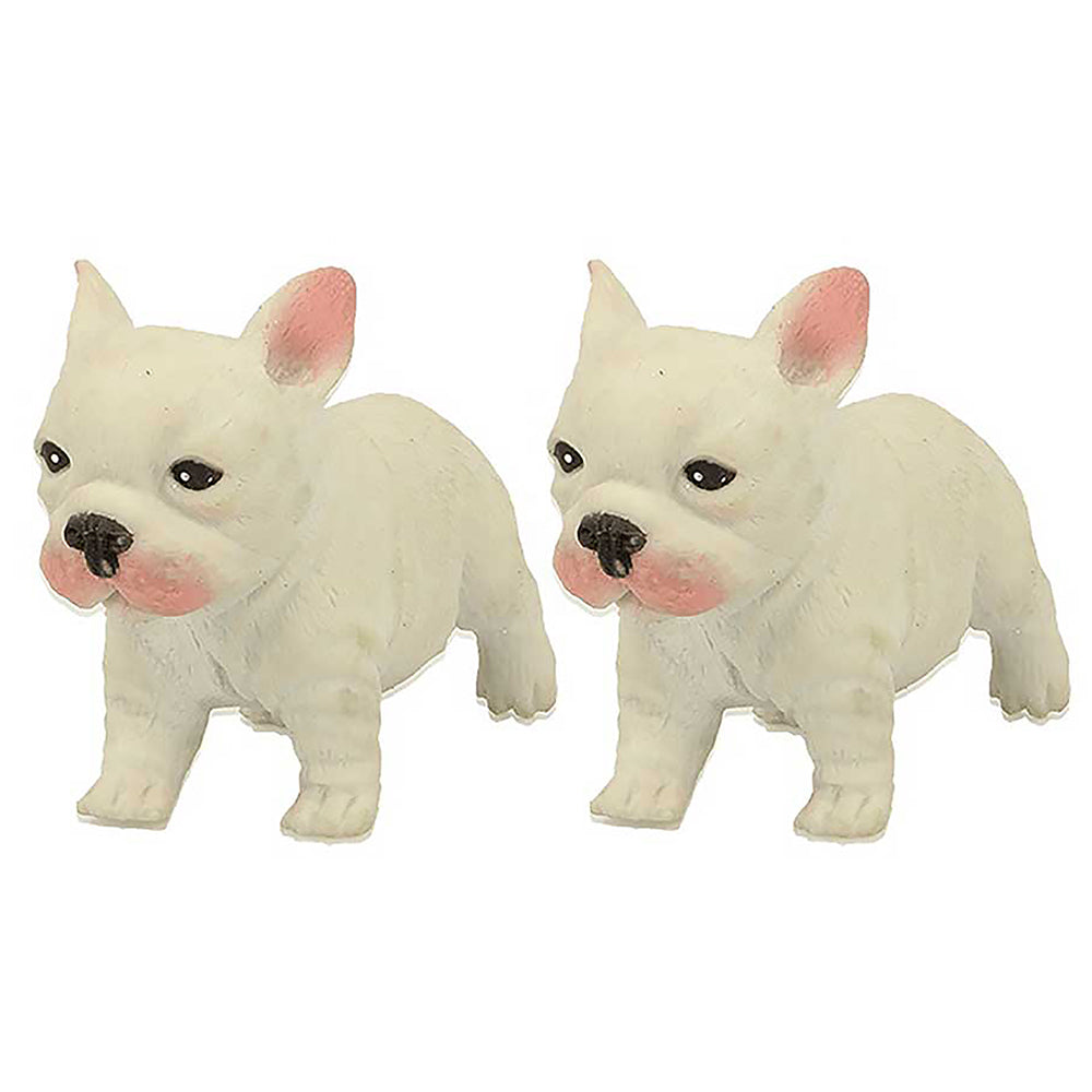 Fumfings Novelty Cute Beanie French Bulldog 8cm Stretchy Hand Toys Kids/Child (2 Pack)