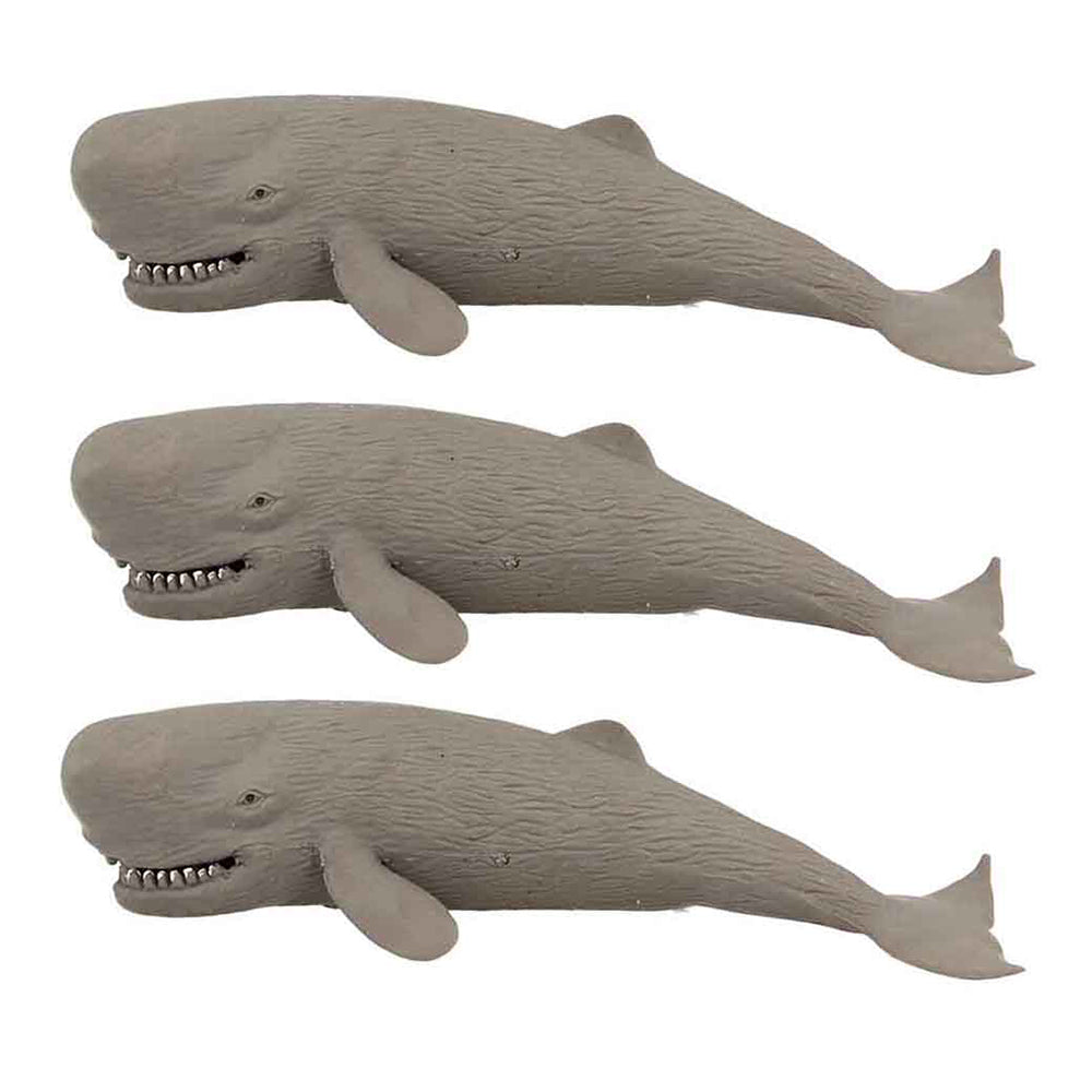 Fumfings Animal Stretchy Beanie Sperm Whale 17cm Soft Stretch Toys Child 3y+ (3 Pack)