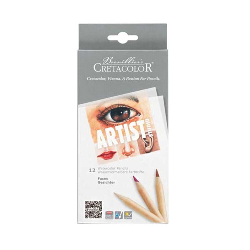 Cretacolor 12pc Cretacolor Artist Studio Drawing Art Faces Pencil Set Watercolour (2 Pack) — image 2