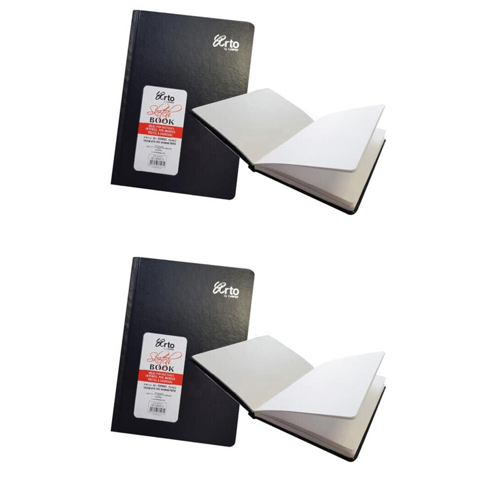 Arto Hardcover Sketch Drawing Art Book 120 Pages/60 Sheets 110gsm A3 (2 Pack)