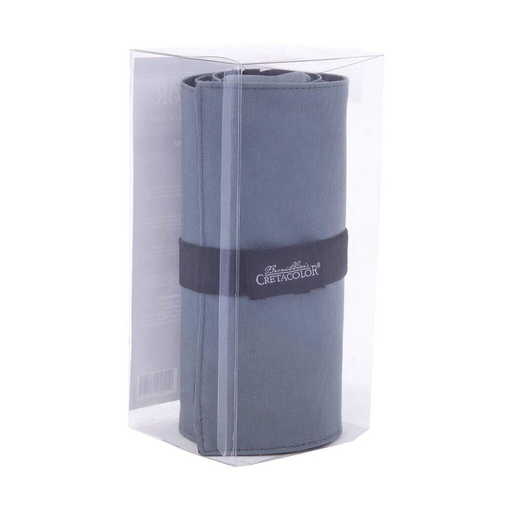 Cretacolor Grey Canvas Empty 48 Full-Length Pencil Accessory Wrap Roll