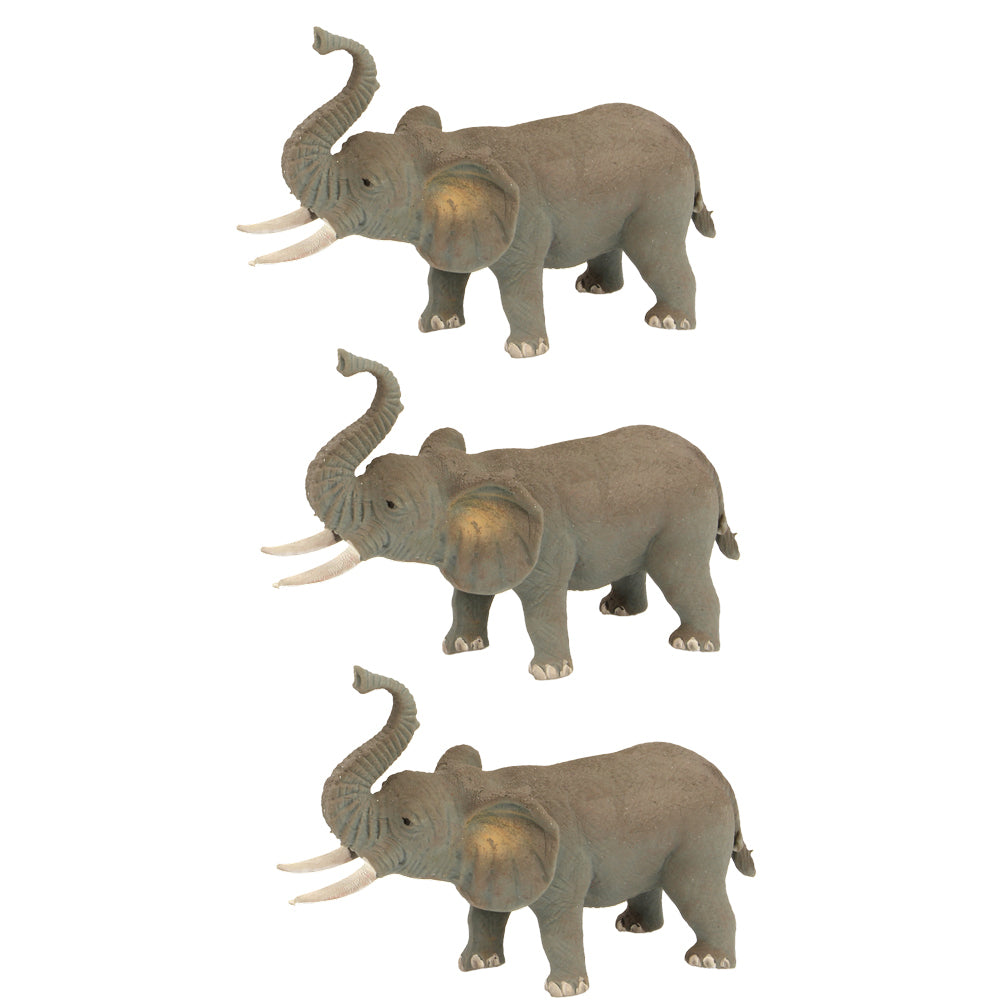 Fumfings Animal Stretchy Beanie Elephant 15cm Stretch Wildlife 3y+ Toy Child (3 Pack)